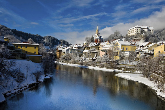 Stadt Murau im Winter in der Steiermark © TVB Murau