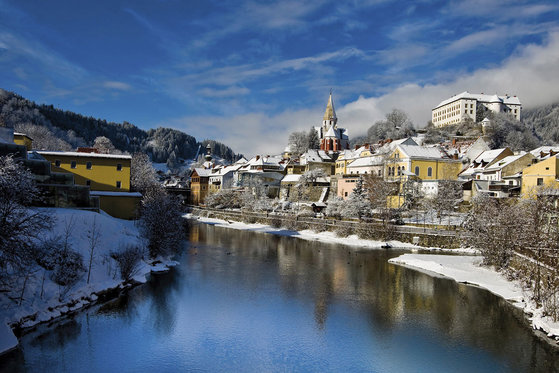 Stadt Murau im Winter