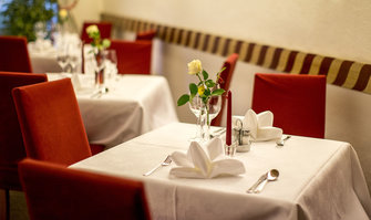 Laid table in the hotel